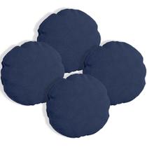 Kit 4 Almofadas Bolacha Redonda Cookie 40x40 cm Veludo - 7 Decor