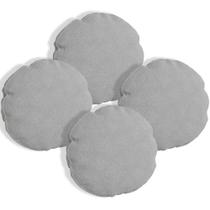 Kit 4 Almofadas Bolacha Redonda Cookie 50x50 cm Veludo - 7 Decor