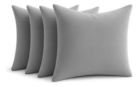 Kit 4 Almofadas Cheia Veludo Macio Premium Decorativa 45x45 Cinza Kit 4 Almofadas Cheia Veludo Macio Premium Decorativa 45x45 Cinza