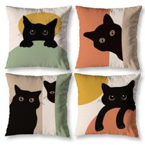 Kit 4 Almofadas Cheias 40cm X 40cm Decorativa Infantil Kids Digital Sem Refil com Zíper