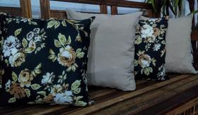 Kit 4 Almofadas Cheias 45 x 45 Estampado Com Liso Modern