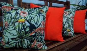 Kit 4 Almofadas Cheias 45 x 45 Estampado Com Liso Modern Kit 4 Almofadas Cheias 45 x 45 Estampado Com Liso Modern