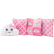 Kit 4 Almofadas Cheias Decorativas Innovative Nuvem Rosa 45cm x 45cm com Refil Kit 4 Almofadas Cheias Decorativas Innovative Nuvem Rosa 45cm x 45cm com Refil