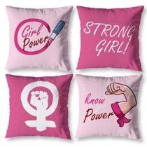 Kit 4 Almofadas Cheias Feminista Decorativa com Enchimento Decoração Estampadas Refil Kit 4 Almofadas Cheias Feminista Decorativa com Enchimento Decoração Estampadas Refil