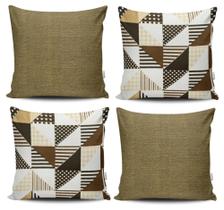 Kit 4 Almofadas Cheias Lindas Quarto Sala Sofá Com Refil Kit 4 Almofadas Cheias Lindas Quarto Sala Sofá Com Refil