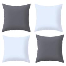 Kit 4 Almofadas Cheias Lisas Varias Cores Para Sala Sofá Refil Misto