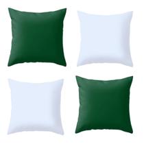 Kit 4 Almofadas Cheias Lisas Varias Cores Para Sala Sofá Refil Misto