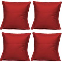 Kit 4 Almofadas Cheias para sofá Sala Quarto decorativa 42,5x42,5 Suede