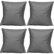 Kit 4 Almofadas Cheias para sofá Sala Quarto decorativa 42,5x42,5 Suede
