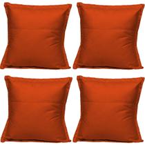 Kit 4 Almofadas Cheias para sofá Sala Quarto decorativa 42,5x42,5 Suede
