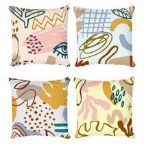 Kit 4 Almofadas com Enchimento Abstract Drawn Kit 4 Almofadas com Enchimento Abstract Drawn
