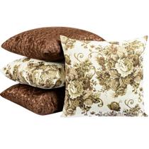 kit 4 almofadas com enchimento Linha Jacquar 4 unidades 14002