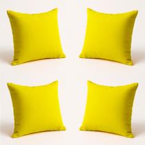 KIT 4 Almofadas Decorativa 42cm Em Suede Fofinha Lisa Sofá