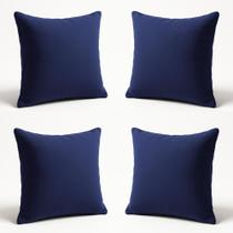 Kit 4 Almofadas Decorativas 42cm Suede Fofinha Lisa Sofá Azul Marinho Kit 4 Almofadas Decorativas 42cm Suede Fofinha Lisa Sofá Azul Marinho