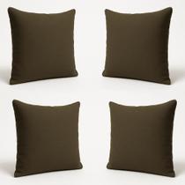 Kit 4 Almofadas Decorativas 42cm Suede Fofinha Lisa Sofá Marrom Kit 4 Almofadas Decorativas 42cm Suede Fofinha Lisa Sofá Marrom