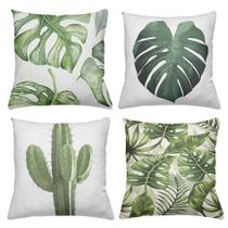 Kit 4 Almofadas Decorativas Cheias 40x40cm Cacto