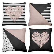 Kit 4 Almofadas Decorativas Cheias 40x40cm Diamante Kit 4 Almofadas Decorativas Cheias 40x40cm Diamante