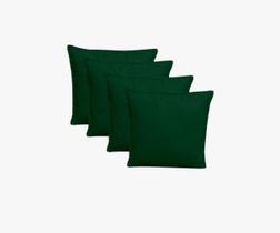 Kit 4 Almofadas Decorativas cheias com ziper Suede verde