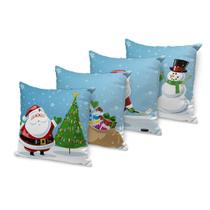 Kit 4 Almofadas Decorativas Papai Noel Cute
