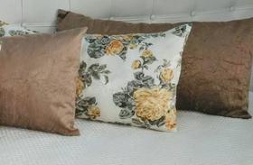 Kit 4 Almofadas Decorativas Retangular Sued Jacquard Cheias Kit 4 Almofadas Decorativas Retangular Sued Jacquard Cheias