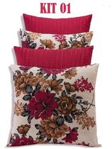 Kit 4 Almofadas Decorativas Sala E Sofa Com Ziper 45cm x 45cm Kit 4 Almofadas Decorativas Sala E Sofa Com Ziper 45cm x 45cm