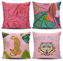 Kit 4 Almofadas Estampadas com Silicone Premium 42cm x 42cm - Fearless Kit 4 Almofadas Estampadas com Silicone Premium 42cm x 42cm - Fearless