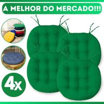 Kit 4 Almofadas Futton Assento De Cadeira Sofa Confortavel Macio Futton C/ Fitas De Amarrar 40x40CM