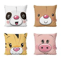 Kit 4 Almofadas Infantil Animais Safari Decoração Personalizadas Sala de Estar Cama Quarto 40x40 Novadecora Kit 4 Almofadas Infantil Animais Safari Decoração Personalizadas Sala de Estar Cama Quarto 40x40 Novadecora
