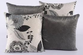 Kit 4 Almofadas Jacquard Decorativas 40x40 Cinza Kit 4 Almofadas Jacquard Decorativas 40x40 Cinza