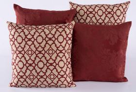 Kit 4 Almofadas Jacquard Decorativas 40x40 Vermelho