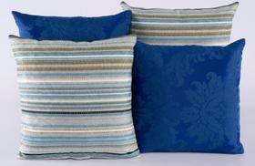 Kit 4 Almofadas Jacquard Decorativas Sala Sofá 40x40 Azul Kit 4 Almofadas Jacquard Decorativas Sala Sofá 40x40 Azul