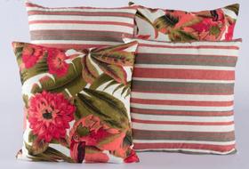 Kit 4 Almofadas Jacquard Decorativas Sala Sofá 40x40 Vermelho Kit 4 Almofadas Jacquard Decorativas Sala Sofá 40x40 Vermelho