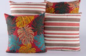 Kit 4 Almofadas Jacquard Decorativas Sala Sofá 40x40 Vermelho Kit 4 Almofadas Jacquard Decorativas Sala Sofá 40x40 Vermelho