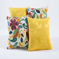 Kit 4 Almofadas Jacquard Decorativas Sala Sofa Estampa 03 Kit 4 Almofadas Jacquard Decorativas Sala Sofa Estampa 03