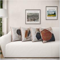 Kit 4 Almofadas Veludo Estampada Modern Com Debrum 52cm Kit 4 Almofadas Veludo Estampada Modern Com Debrum 52cm