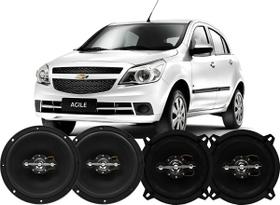 Kit 4 Alto Falante 280wrms Original Porta Gm Agile Som Auto Preto