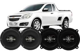Kit 4 Alto Falante 280wrms Original Porta Gm Montana Som Preto