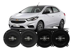 Kit 4 Alto Falante 280wrms Original Porta Gm Prisma Som Preto