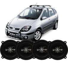 Kit 4 Alto Falante 280wrms Original Porta Renaul Scenic Som Preto