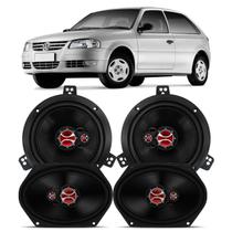 Kit 4 Alto Falante Automotivo Gol 1996 A 2014 Parati 1996 A 2013 5X7 E 6" 200W RMS 4 Ohms Triaxial