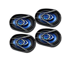 Kit 4 Alto Falante Hurricane Cm69 6x9 Polegadas 180wrms Caixa Trio, Tampão