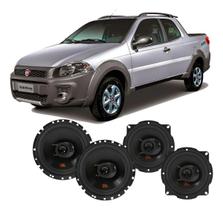 Kit 4 Alto Falante Original Jbl Flex4 Fiat Strada 220wrms Preto