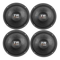 Kit 4 alto falante triton 8 polegadas tr 450 8 ohms som automotivo