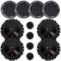 Kit 4 Alto Falantes 2 Vias JBL 6 Pol 62VFX55 Flex 220W e 4 Anel Acústico Vedação Som automotivo Top Kit 4 Alto Falantes 2 Vias JBL 6 Pol 62VFX55 Flex 220W e 4 Anel Acústico Vedação Som automotivo Top
