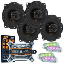 Kit 4 Alto Falantes 5 JBL FLEX4 5TRFX55 220 Watts Rms + Kit 4 Strobo AJK 6W Ritimico 3.0