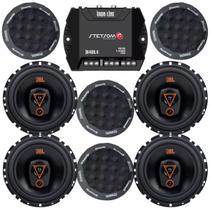 Kit 4 Alto Falantes 6 JBL 6TRMS80 Multisystem 320W com 4 Anel Acustíco e Módulo Stetsom IR400.4 400W Kit 4 Alto Falantes 6 JBL 6TRMS80 Multisystem 320W com 4 Anel Acustíco e Módulo Stetsom IR400.4 400W