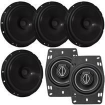 Kit 4 Alto Falantes Bomber 6 Pol + Par Alto Falante 4'' Top