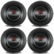 Kit 4 Alto Falantes Subwoofer 10 pol Bomber Upgrade 400 Watts RMS 4 Ohms Potente