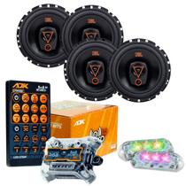 Kit 4 Alto Falantes Triaxiais JBL 6TRMS80 320 Watts Rms + Kit 2 Strobo AJK 6W Ritimico 3.0 Kit 4 Alto Falantes Triaxiais JBL 6TRMS80 320 Watts Rms + Kit 2 Strobo AJK 6W Ritimico 3.0