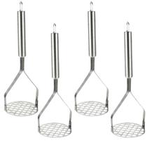 Kit 4 Amassador De Batatas Legumes Purê 26cm Inox Espremedor Kit 4 Amassador De Batatas Legumes Purê 26cm Inox Espremedor